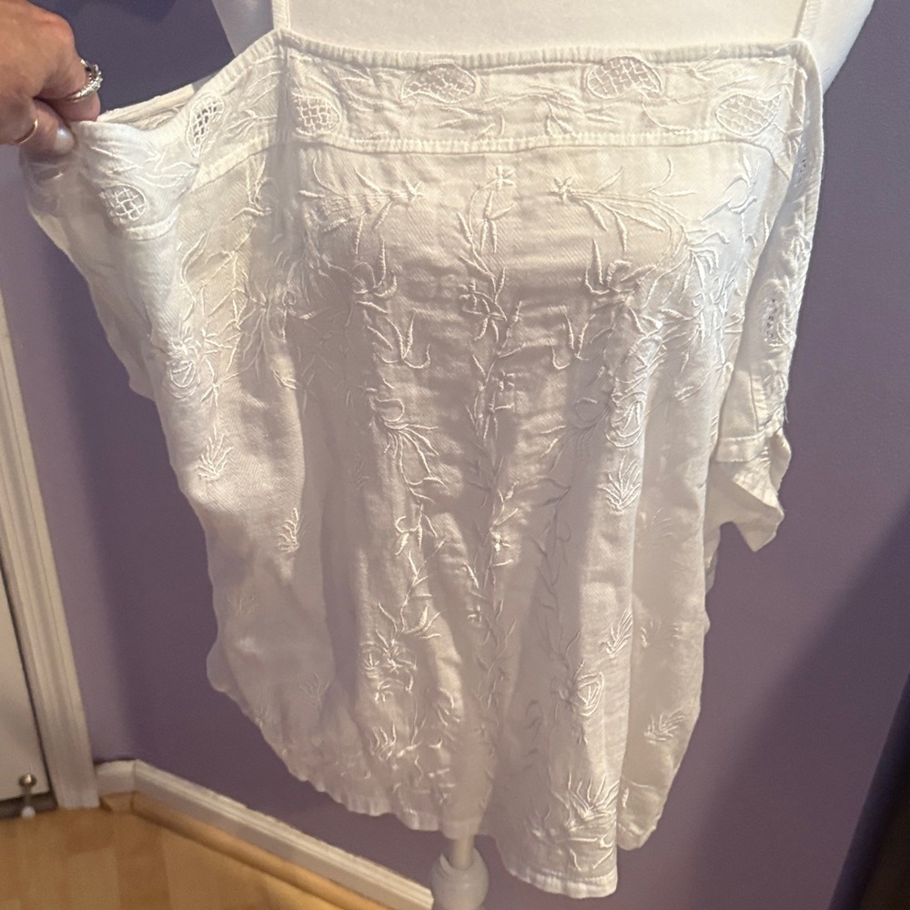 Lucky Brand Off-Shoulder White Blouse